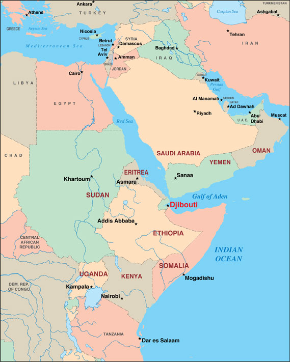 Map Of Djibouti